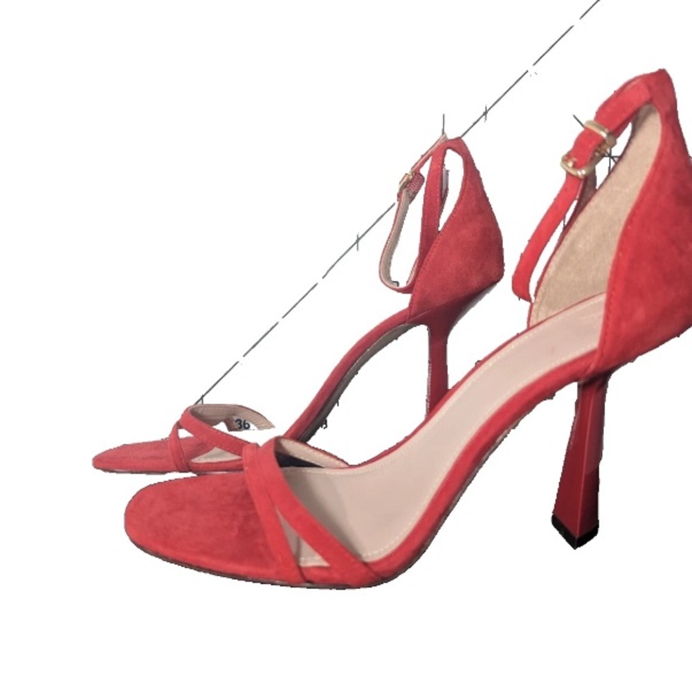 NEW-Size 8.5M Womens AD & Daughters Vero Cuoio Stiletto High Heeled Sandals Red